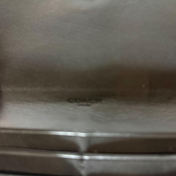 Coach F57319 Signature PVC With Leather Checkbook Wallet Brown Black - Picture 8 of 8